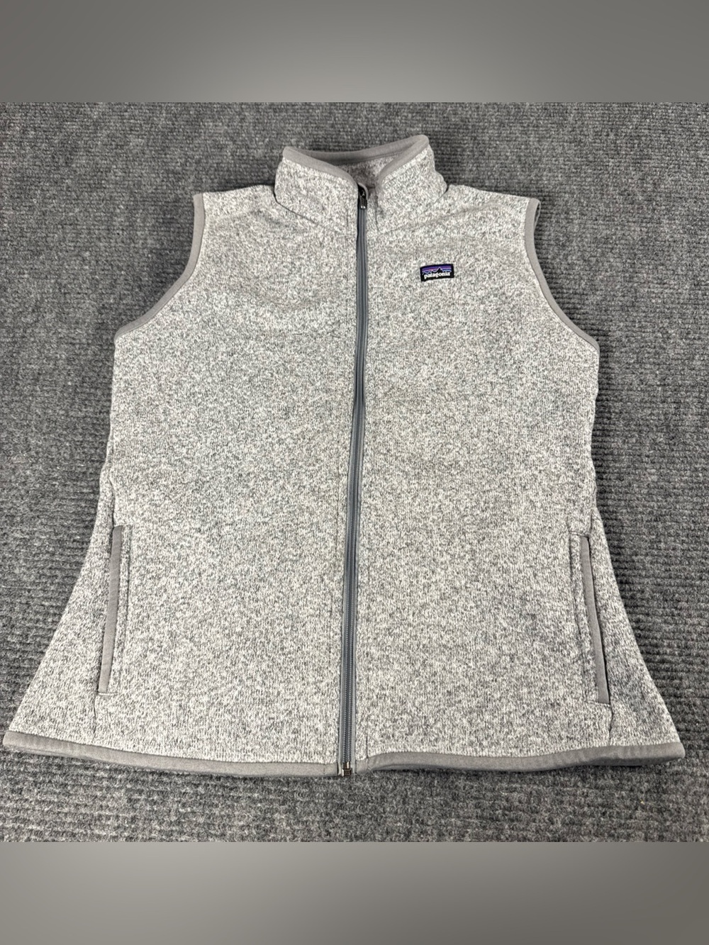 Patagonia Women's Better Sweater Fleece Vest XL Grey Birch White Gorpcore Nurse